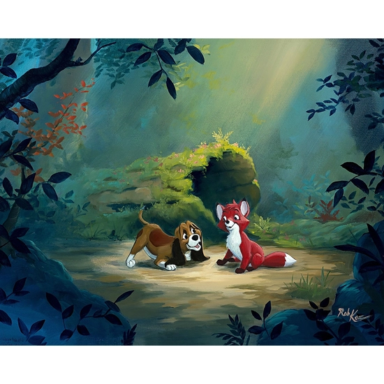 New Found Friend in the Forest by Rob Kaz  Disney Fine Art Release Hand-Embellished Giclee on Canvas