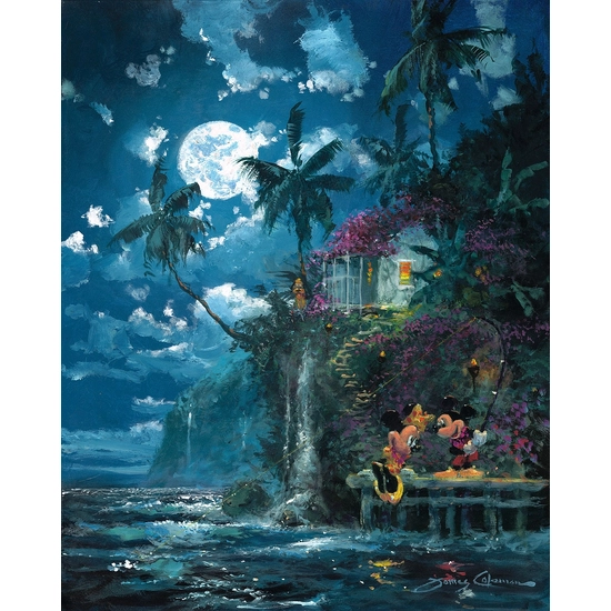 Night Fishin' in Paradise by James Coleman Disney Fine Art Release Hand-Embellished Giclee on Canvas