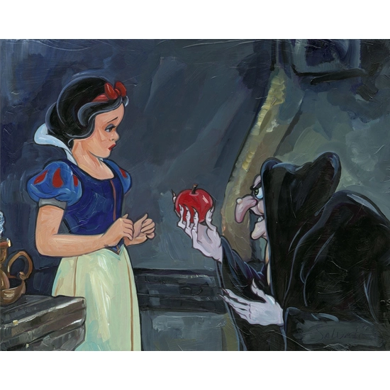 No Ordinary Apple - From Disney Snow White and the Seven Dwarfs by Jim Salvati Disney Fine Art Release Hand-Embellished Giclee on Canvas