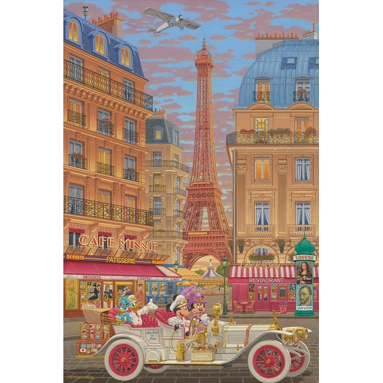 New York to Paris by Manuel Hernandez Disney Fine Art Release Hand-Embellished Giclee on Canvas