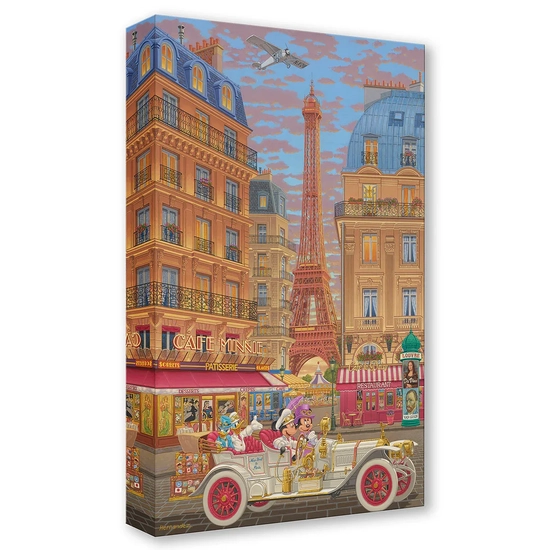 New York to Paris by Manuel Hernandez Disney Fine Art Release Gallery Wrapped Giclee On Canvas