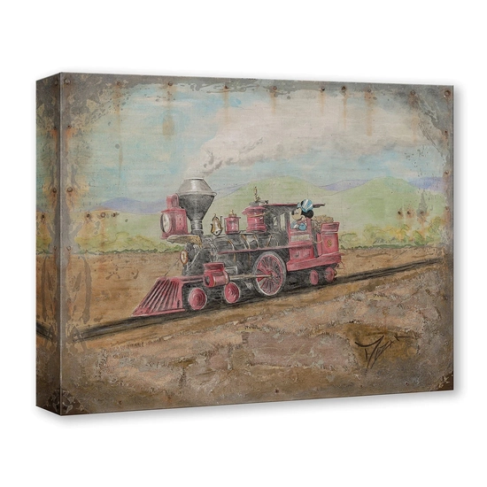 Exploring The Old West Mickey's Train by Trevor Mezak Disney Fine Art Release Gallery Wrapped Giclee On Canvas