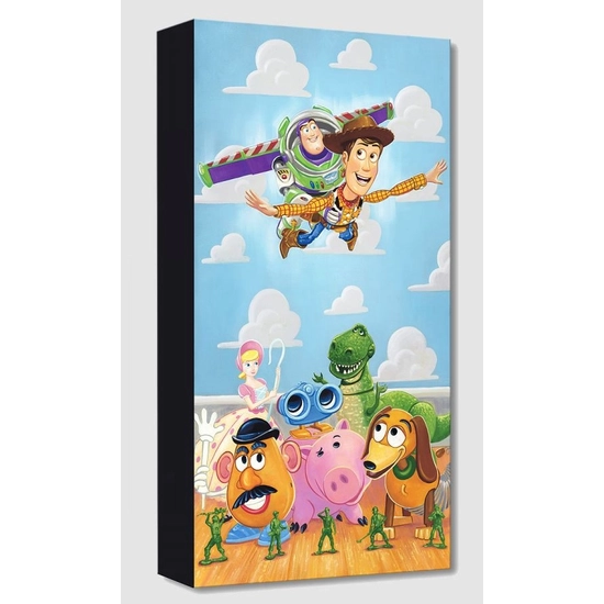 The Original Toys From Toy Story by Tim Rogerson Disney Fine Art Release Gallery Wrapped Giclee On Canvas