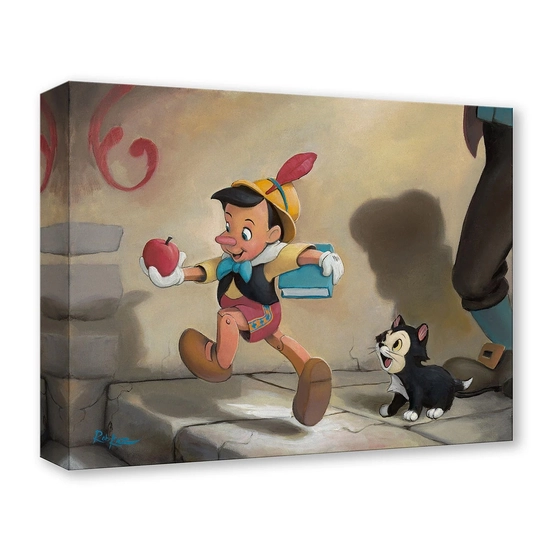 Off to School by Rob Kaz  Disney Fine Art Release Gallery Wrapped Giclee On Canvas