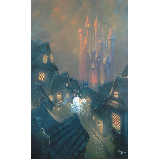 The Palace Awaits - From Disney Cinderella by Rob Kaz  Disney Fine Art Release Hand-Embellished Giclee on Canvas