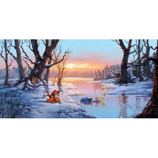 Playful Afternoon - From Disney Winnie the Pooh by Rodel Gonzalez Disney Fine Art Release Hand-Embellished Giclee on Canvas