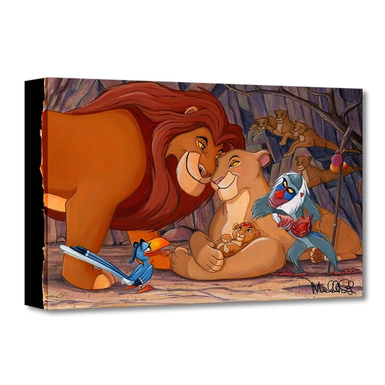 Prince of the Pride From Lion King by Michelle St Laurent Disney Fine Art Release Gallery Wrapped Giclee On Canvas