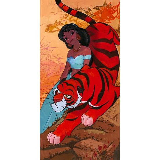 Jasmine's Fierce Protector by Jim Salvati Disney Fine Art Release Hand-Embellished Giclee on Canvas