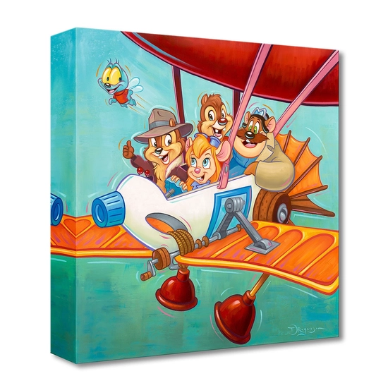 The Ranger Plane From Alvin and the Chipmunks by Tim Rogerson Disney Fine Art Release Gallery Wrapped Giclee On Canvas