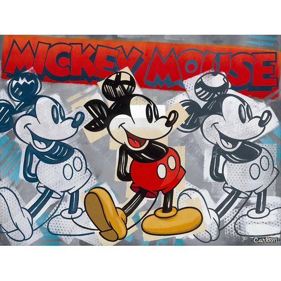 Red is the New Grey From Mickey Mouse by Trevor Carlton Disney Fine Art Release Giclee On Canvas