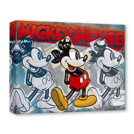 Red is the New Grey From Mickey Mouse by Trevor Carlton Disney Fine Art Release Gallery Wrapped Giclee On Canvas