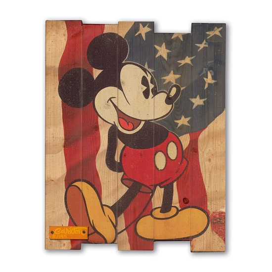 Red, White and Blue On Reclaimed Wod by Trevor Carlton Disney Fine Art Release 