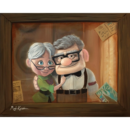 Reflecting on Life From The Movie Up by Rob Kaz  Disney Fine Art Release Giclee On Canvas