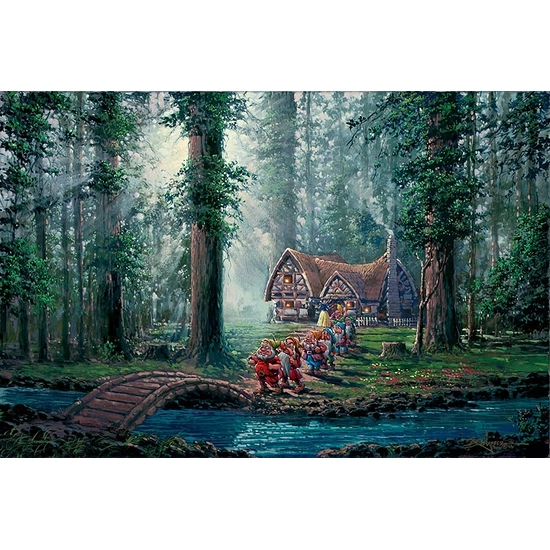 Morning Walk - From Disney Snow White and the Seven Dwarfs by Rodel Gonzalez Disney Fine Art Release Giclee On Canvas