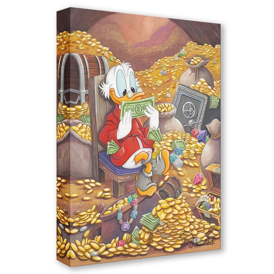 Scroogeâ€™s Happy Place by Michelle St Laurent Disney Fine Art Release Gallery Wrapped Giclee On Canvas