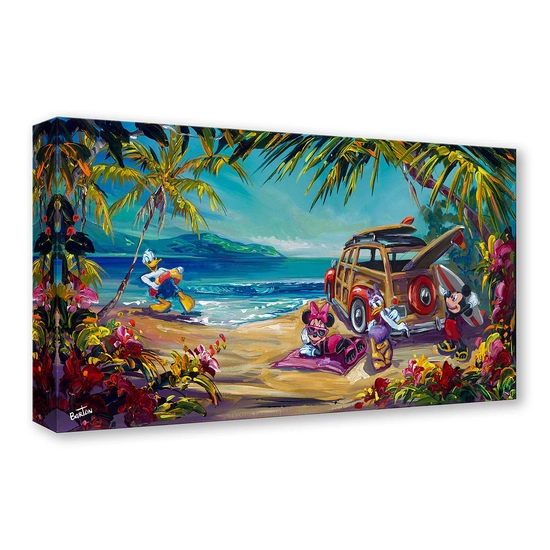 Surf Day by Steve Barton Disney Fine Art Release Gallery Wrapped Giclee On Canvas