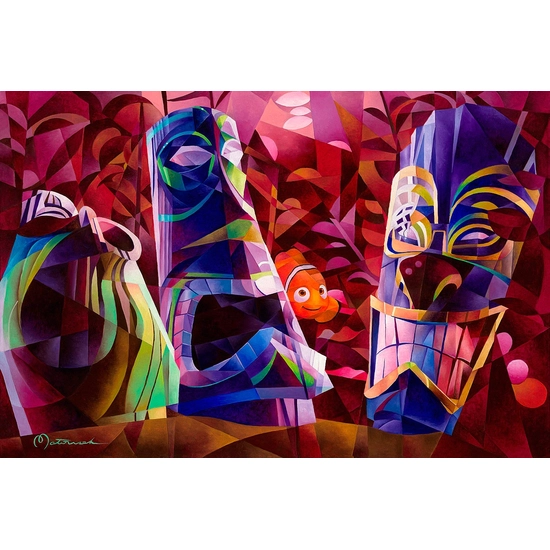 Shark Bait Hoo Ha Ha From Finding Nemo by Tom Matousek Disney Fine Art Release Giclee On Canvas