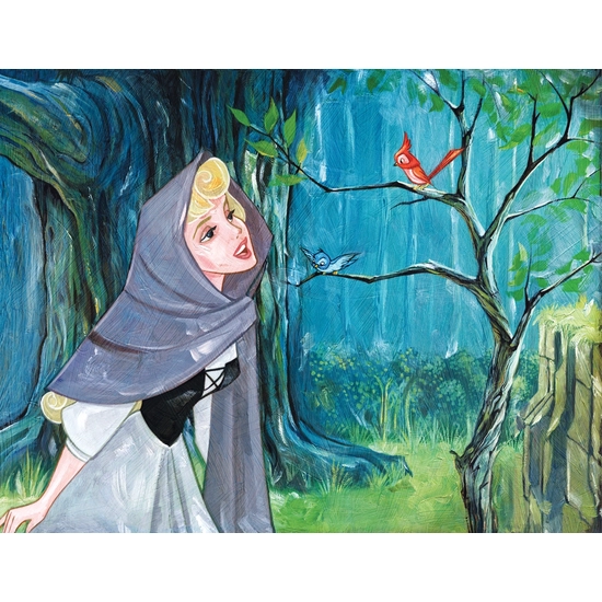 Singing With The Birds - From Disney Sleeping Beauty by Jim Salvati Disney Fine Art Release Giclee On Canvas