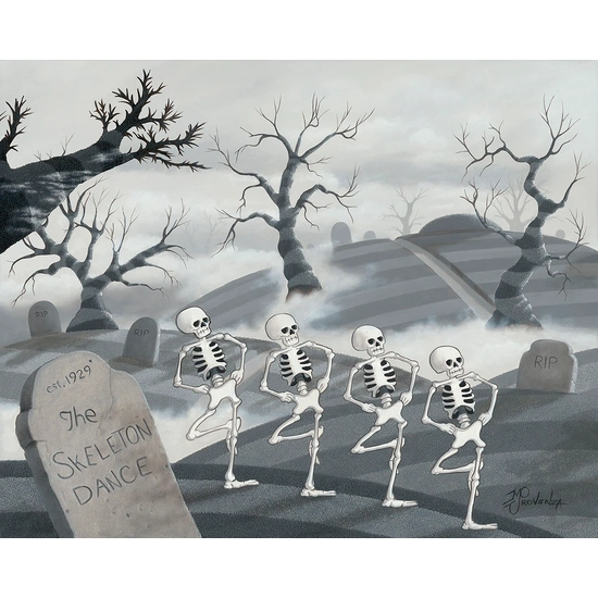 The Skeleton Dance From The Nightmare Before Christmas by Michael Prozenza Disney Fine Art Release Giclee On Canvas