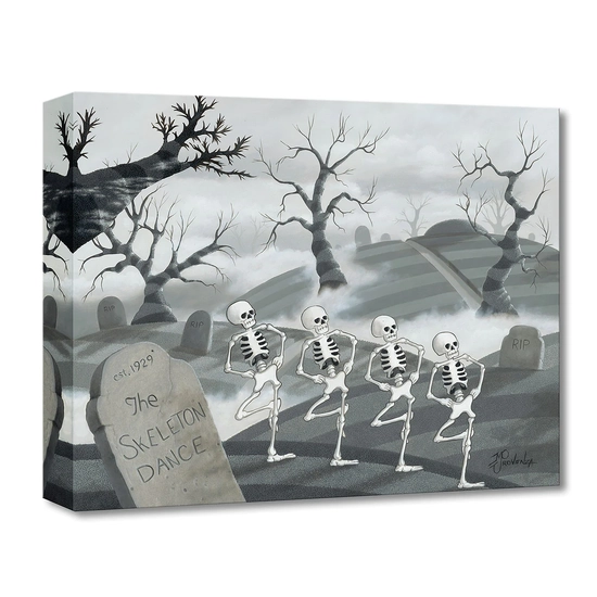 The Skeleton Dance by Michael Prozenza Disney Fine Art Release Gallery Wrapped Giclee On Canvas