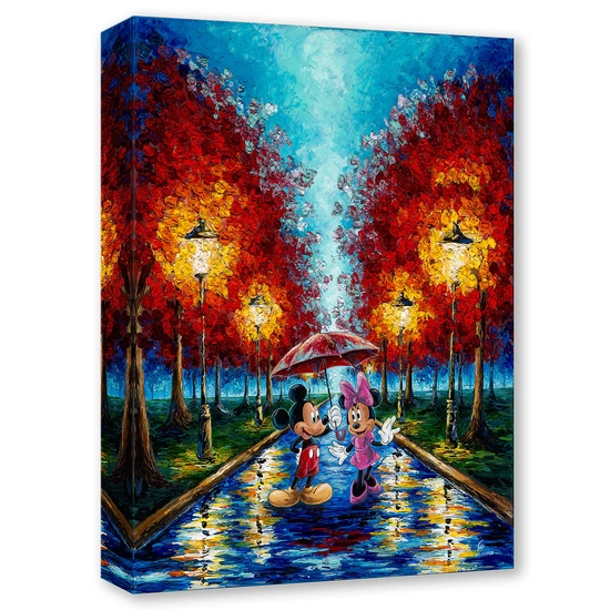 Street Lights and Rainy Nights by Jennifer Lana Disney Fine Art Release Gallery Wrapped Giclee On Canvas