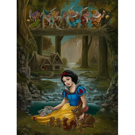 Snow White's Sanctuary by Jared Franco Disney Fine Art Release Giclee On Canvas