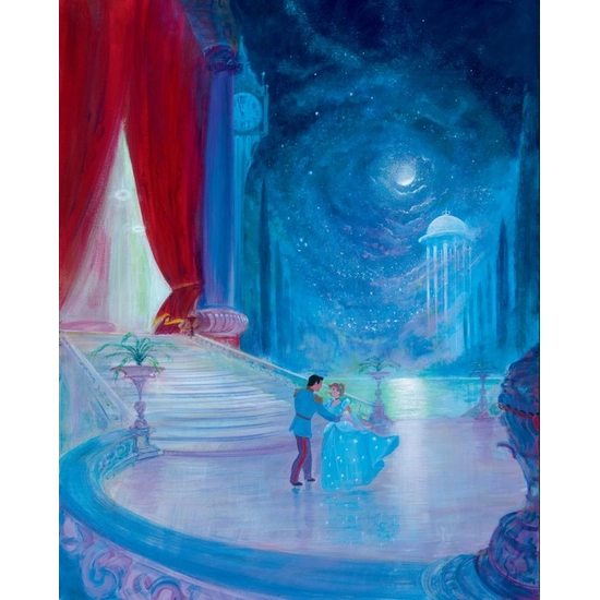 So This Is Love Cinderella by Harrison Ellenshaw Disney Fine Art Release Hand-Embellished Giclee on Canvas