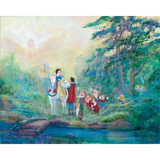 Someday My Prince Will Come Snow White by Harrison Ellenshaw Disney Fine Art Release Hand-Embellished Giclee on Canvas