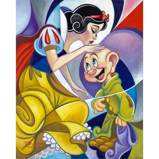 A Special Kiss by Tim Rogerson Disney Fine Art Release Hand-Embellished Giclee on Canvas