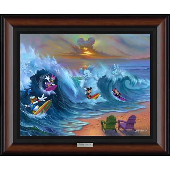 Surfing with Friends by Jim Warren Disney Fine Art Release Giclee On Canvas