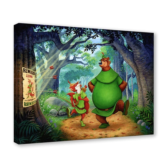 Stroll Through Sherwood Forest by Tim Rogerson Disney Fine Art Release Giclee On Canvas