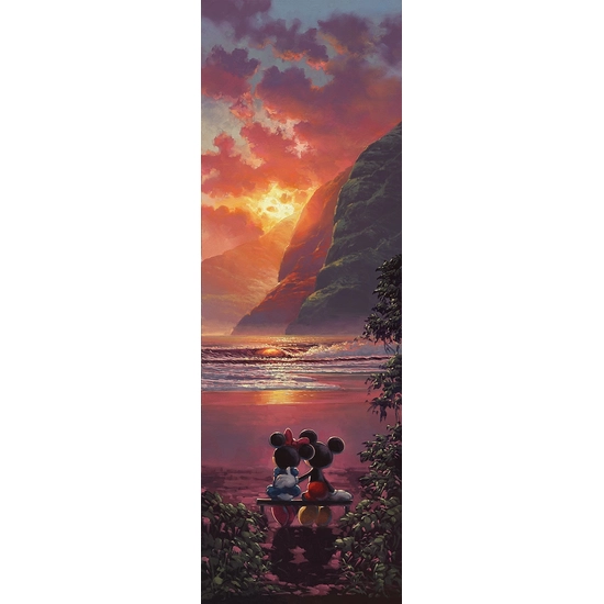 Sunset Romance Deluxe Edition by Rodel Gonzalez Disney Fine Art Release Hand-Embellished Giclee on Canvas