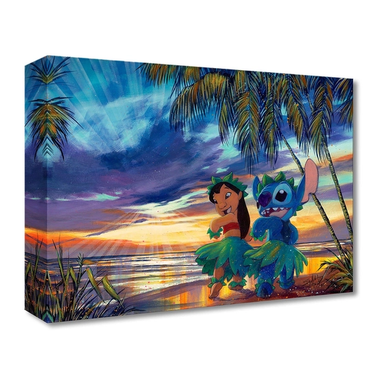 Sunset Salsa From Lilo and Stitch by Stephen Fishwick Disney Fine Art Release Gallery Wrapped Giclee On Canvas