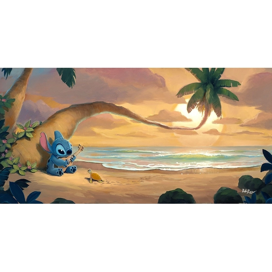 Sunset Serenade From Lilo and Stitch by Rob Kaz  Disney Fine Art Release Hand-Embellished Giclee on Canvas