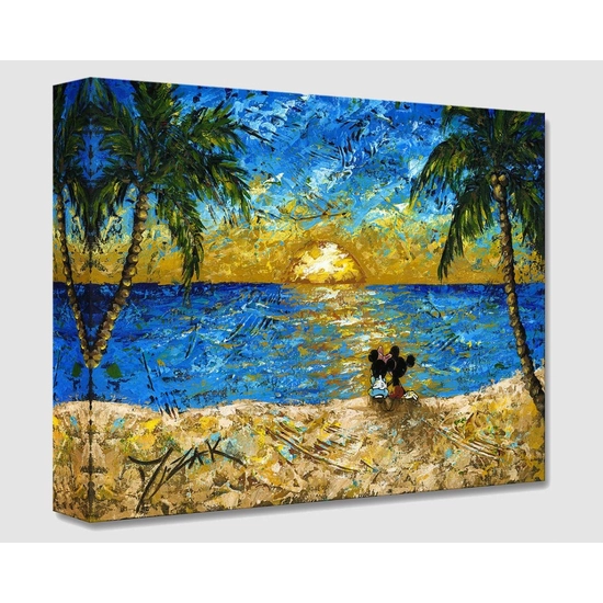 Sunset for Minnie and Me by Trevor Mezak Disney Fine Art Release Gallery Wrapped Giclee On Canvas