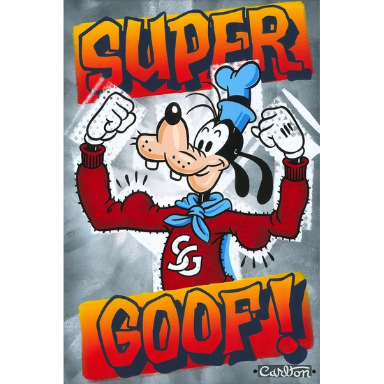 Super Goof! From Goofy by Trevor Carlton Disney Fine Art Release Hand-Embellished Giclee on Canvas