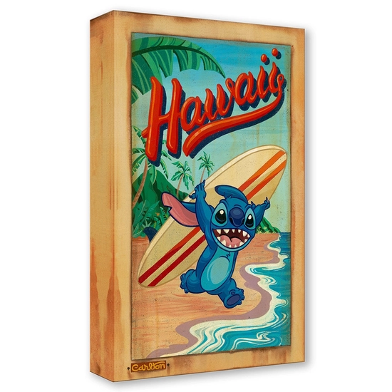 Surf's Up! From Hawaiian Holiday by Trevor Carlton Disney Fine Art Release Gallery Wrapped Giclee On Canvas