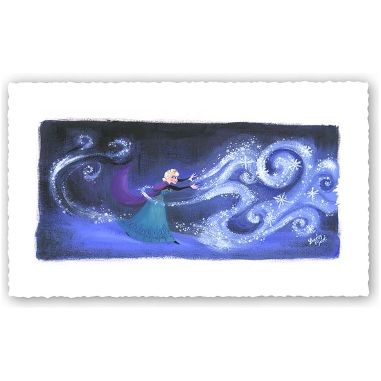 Swirls of Snowy Magic by Lorelay Bove Disney Fine Art Release Giclee On Canvas