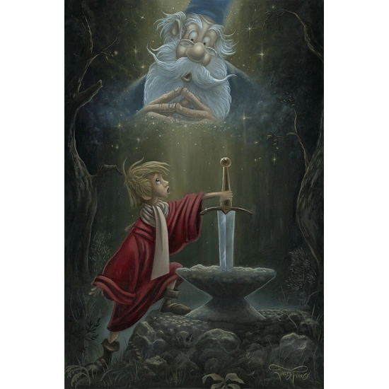 Hail King Arthur Gallery Wrapped by Jared Franco Disney Fine Art Release Hand-Embellished Giclee on Canvas