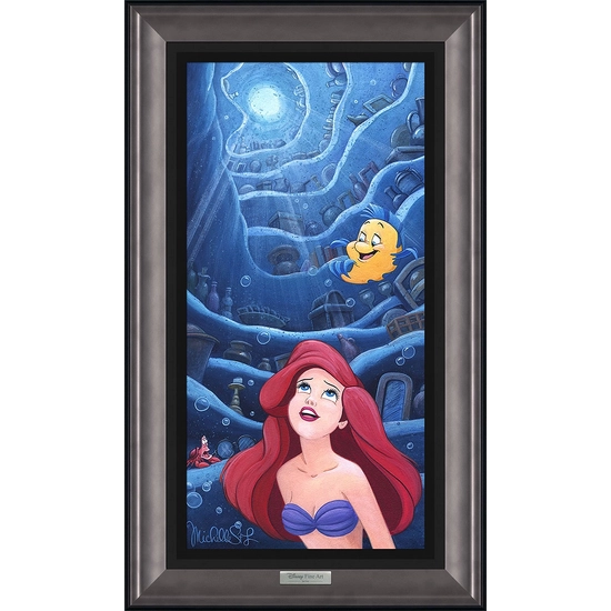 World Up Above Framed by Michelle St Laurent Disney Fine Art Release Giclee On Canvas