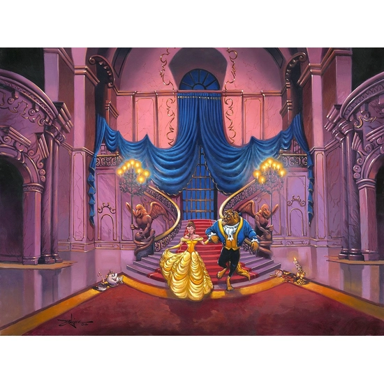 Tale as Old as Time - From Disney Beauty and The Beast by Rodel Gonzalez Disney Fine Art Release Hand-Embellished Giclee on Canvas