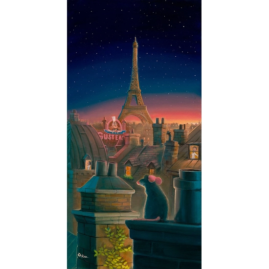 A Taste of Paris From Ratatouille by Rob Kaz  Disney Fine Art Release Giclee On Canvas