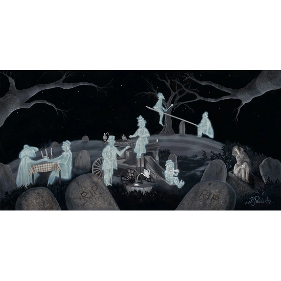 Tea Party From The Haunted Mansion by Michael Prozenza Disney Fine Art Release Giclee On Canvas