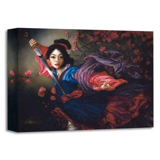 The Elegant Warrior From Mulan by Heather Edwards Disney Fine Art Release Gallery Wrapped Giclee On Canvas