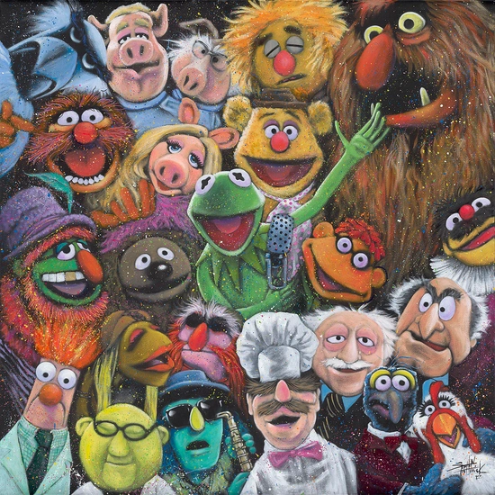 The Gangs All Here by Stephen Fishwick Disney Fine Art Release Hand-Embellished Giclee on Canvas