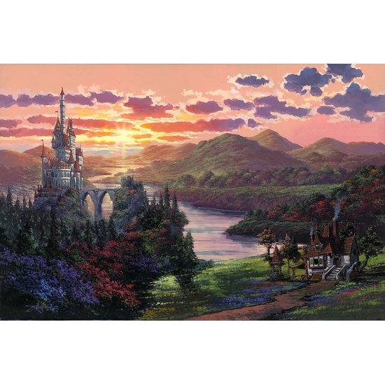 The Beauty in Beast's Kingdom by Rodel Gonzalez Disney Fine Art Release Hand-Embellished Giclee on Canvas