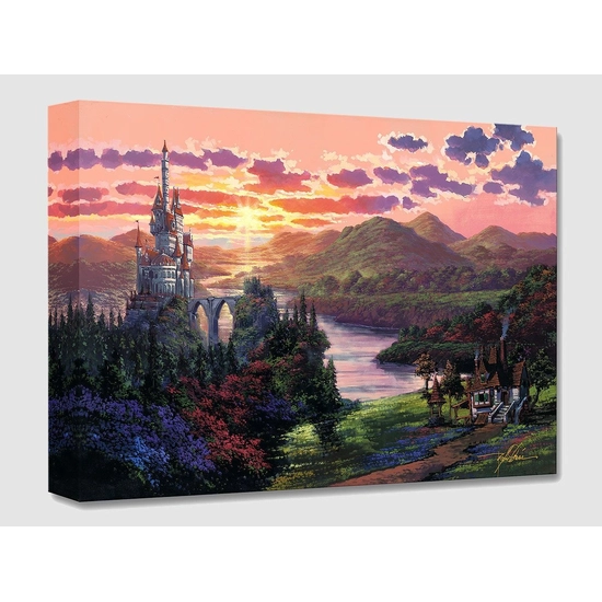 The Beauty in Beast's Kingdom From Beauty And The Beast by Rodel Gonzalez Disney Fine Art Release Gallery Wrapped Giclee On Canvas