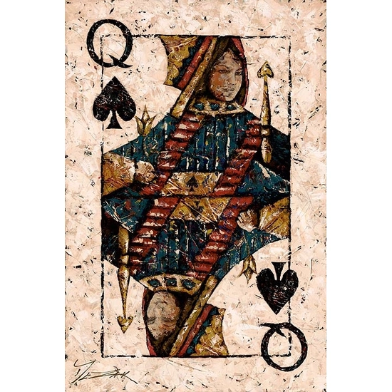 Queen of Spades by Trevor Mezak Disney Fine Art Release Hand-Embellished Giclee on Canvas