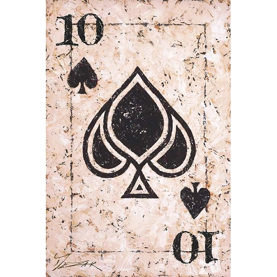 Ten of Spades by Trevor Mezak Disney Fine Art Release Hand-Embellished Giclee on Canvas