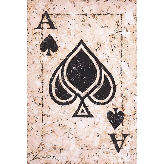 The Ace of Spades by Trevor Mezak Disney Fine Art Release Hand-Embellished Giclee on Canvas